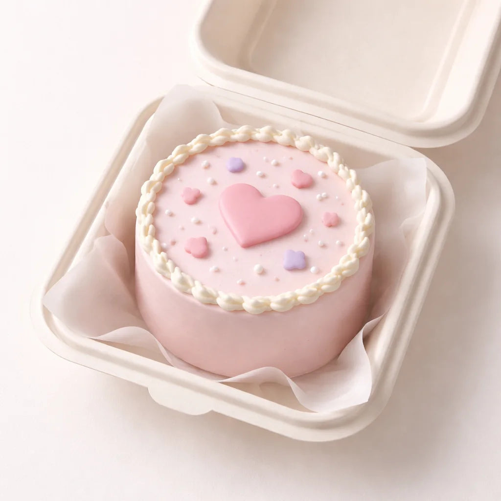 Pastel Heart Bento Cake