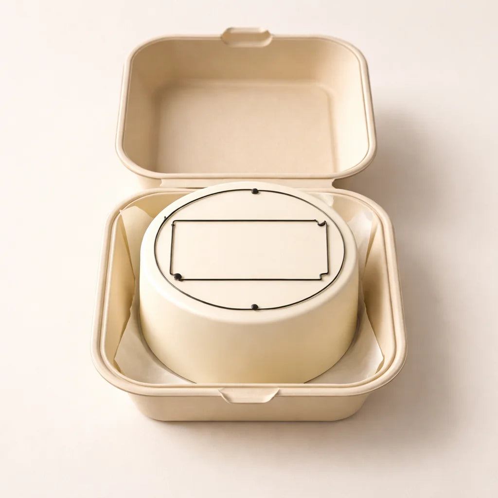 Minimalist White Bento Cake