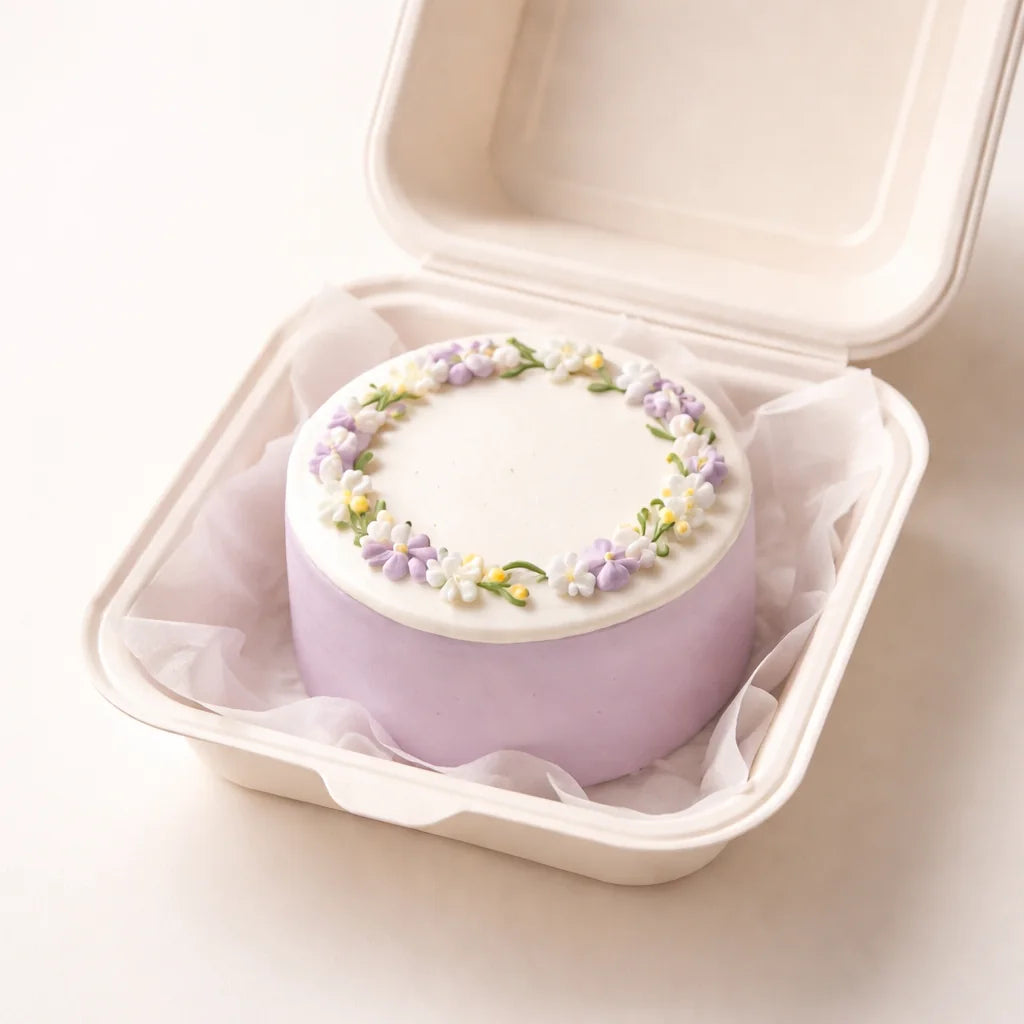 Lavender Floral Bento Cake