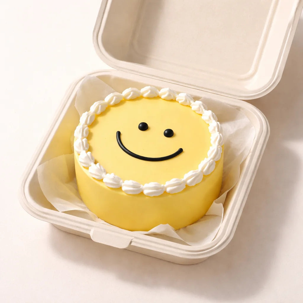 Cute Smiley Bento Cake