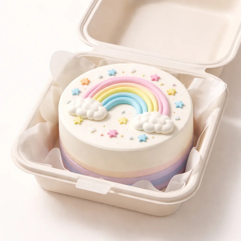 Rainbow Pastel Bento Cake