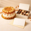 Butterscotch Cake and Chocolate Combo