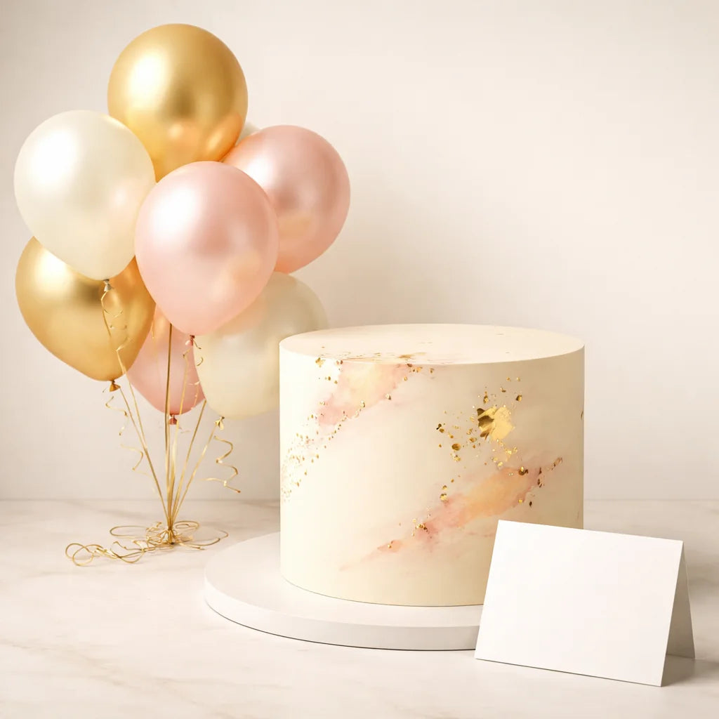 Designer Cake and Balloon Combo