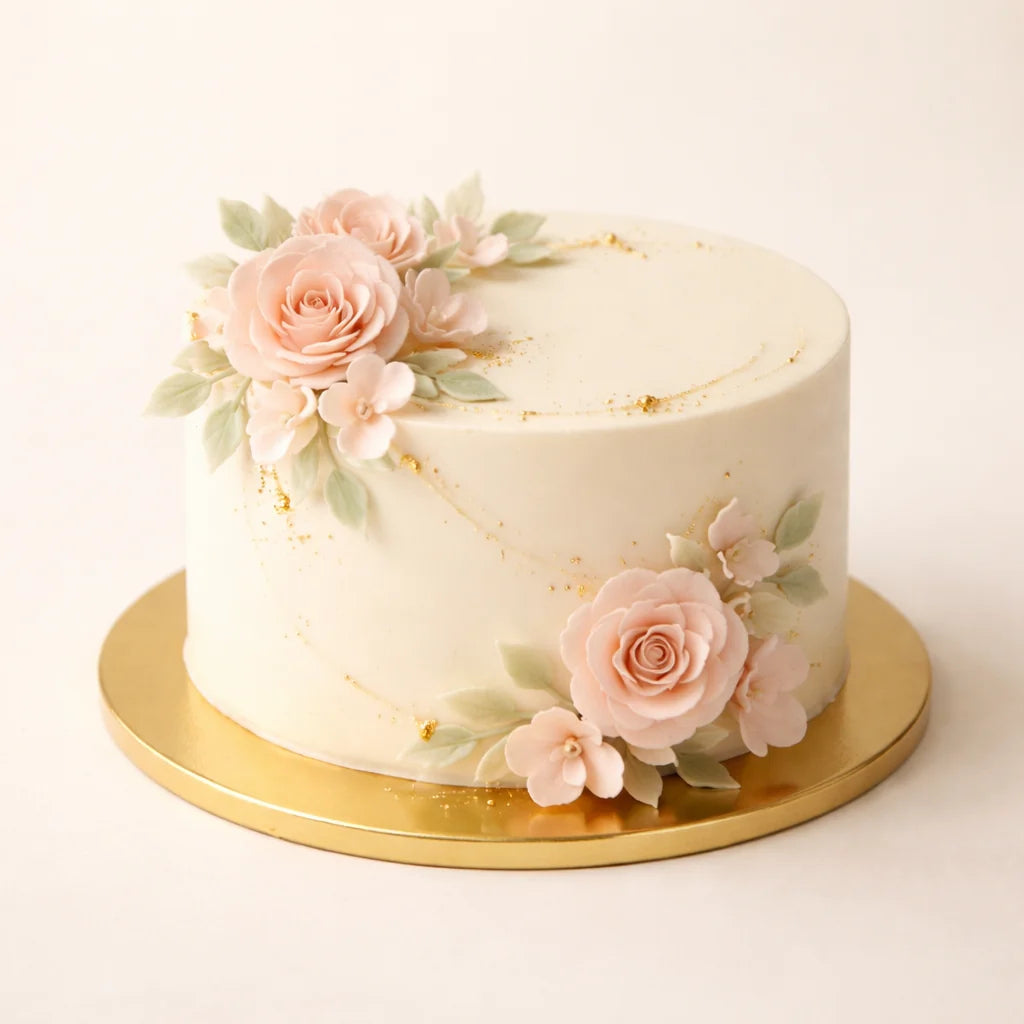 Elegant Floral Designer Cake