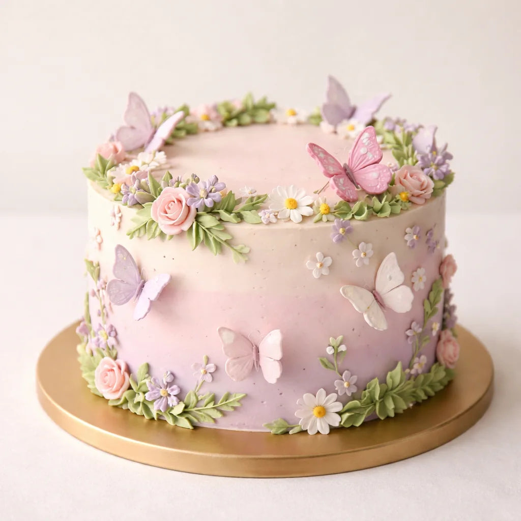Butterfly Garden Designer Cake