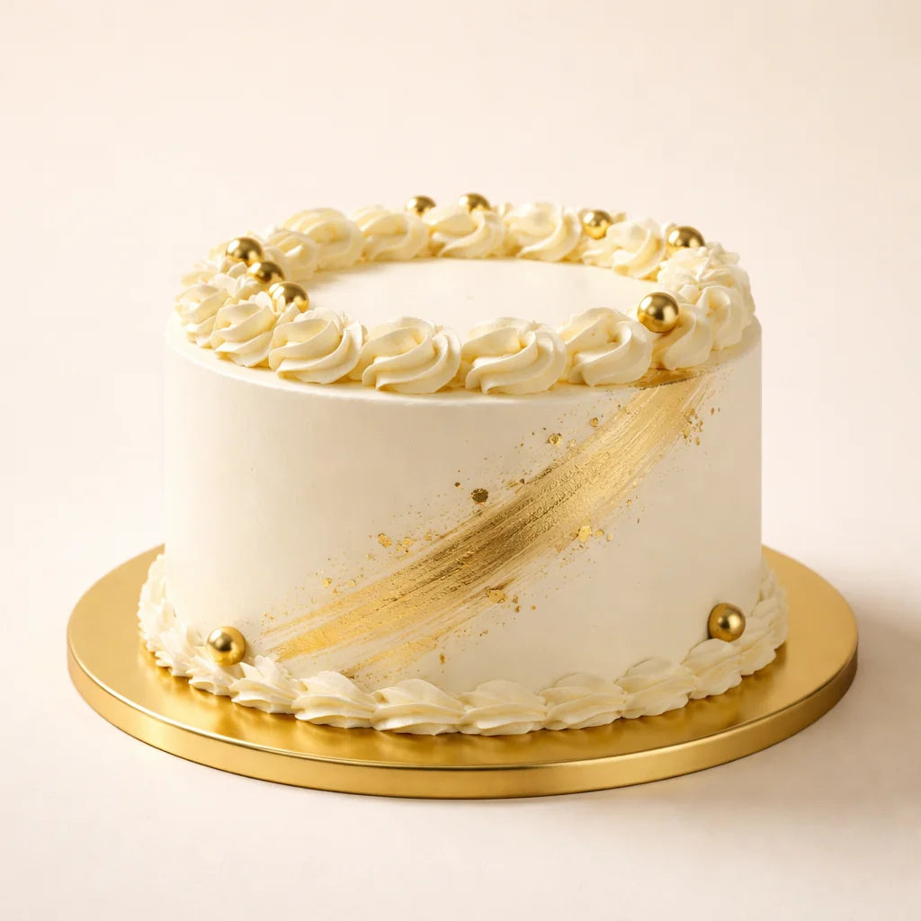 Golden Celebration Designer Cake