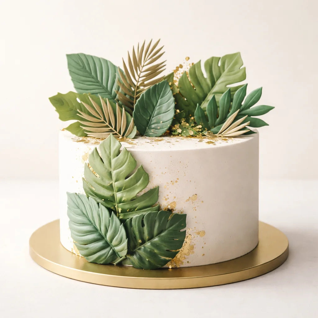 Tropical Leaf Designer Cake