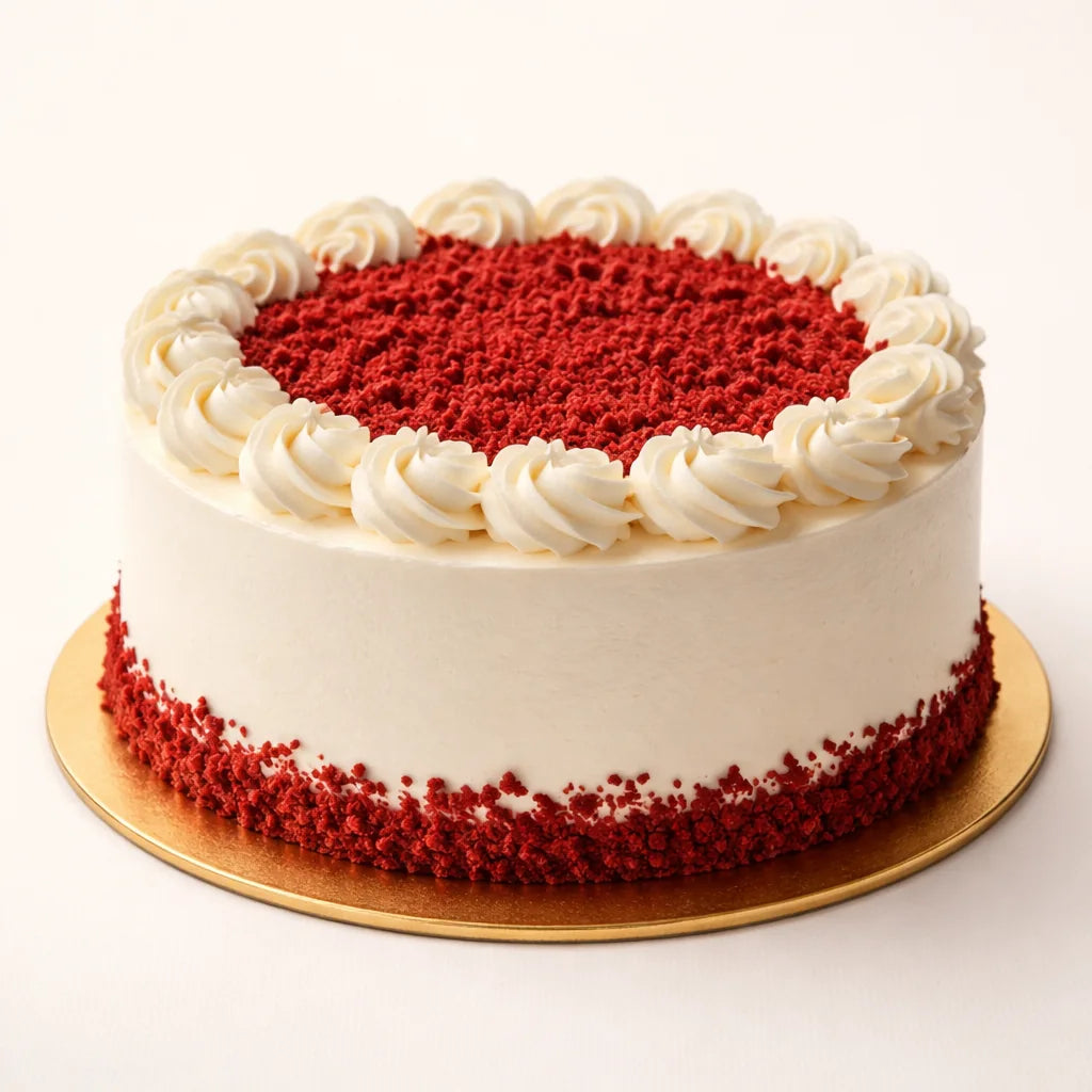 Eggless Red Velvet Cream Cake