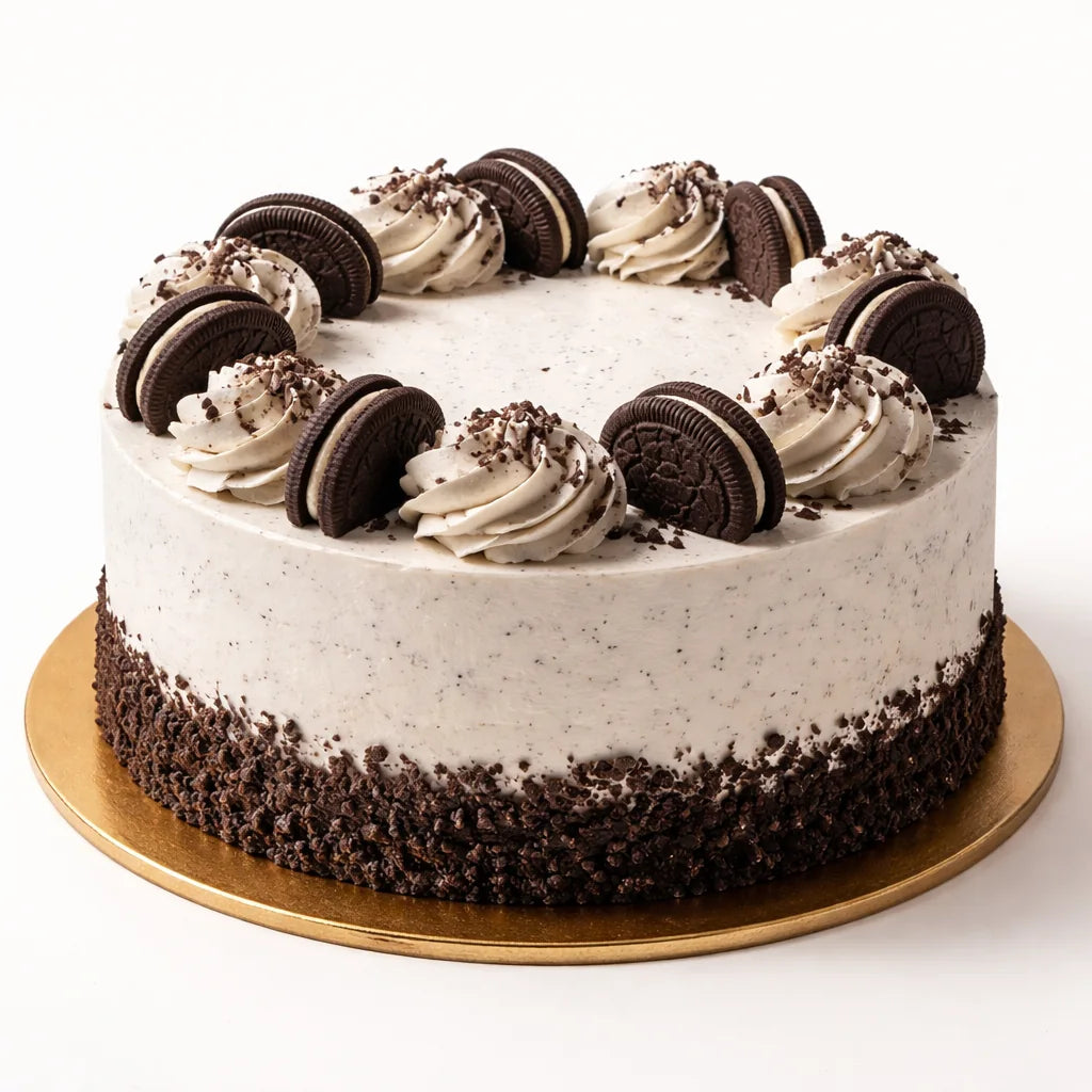 Eggless Cookies and Cream Cake