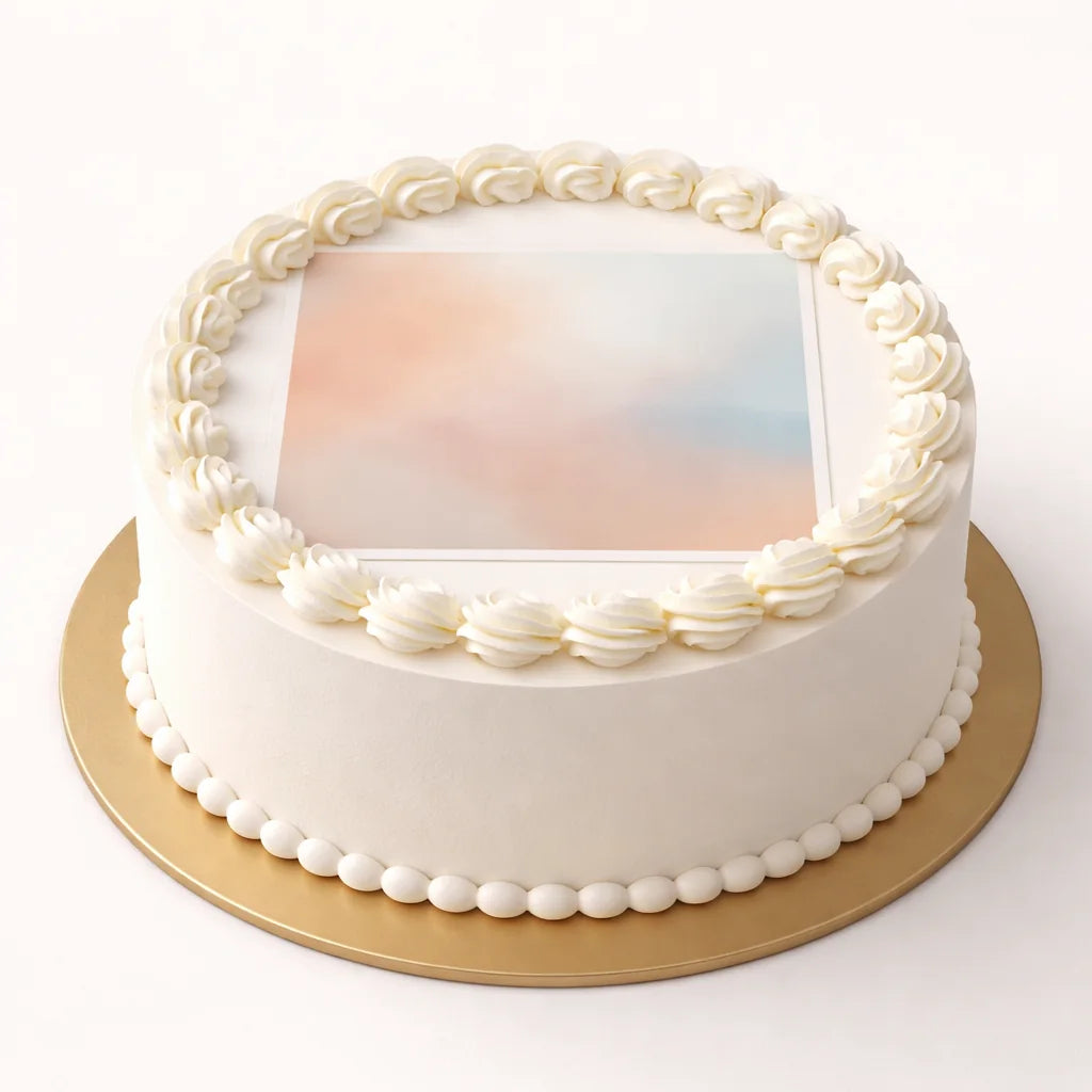 Classic Round Photo Cake