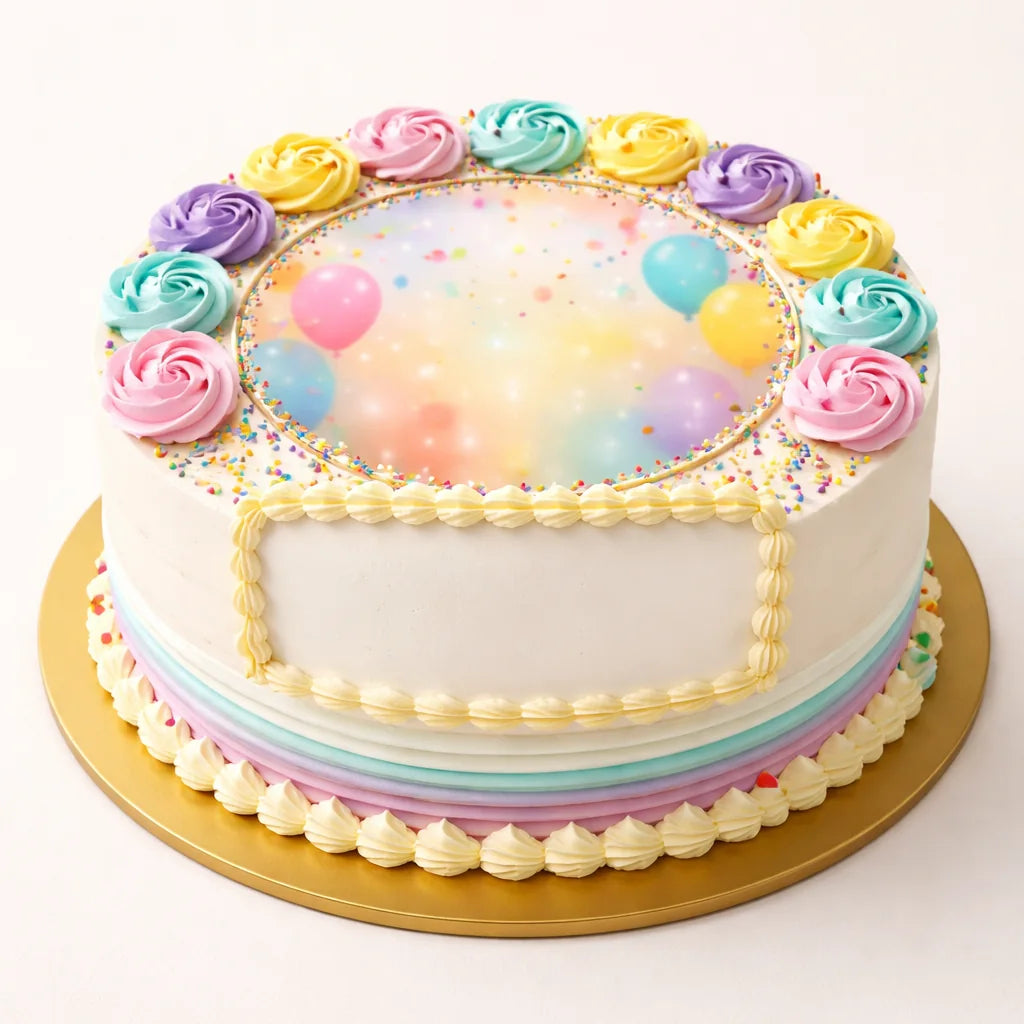 Birthday Photo Message Cake