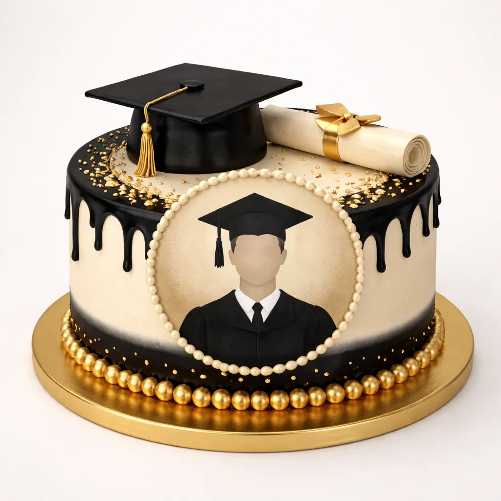 Graduation Photo Celebration Cake