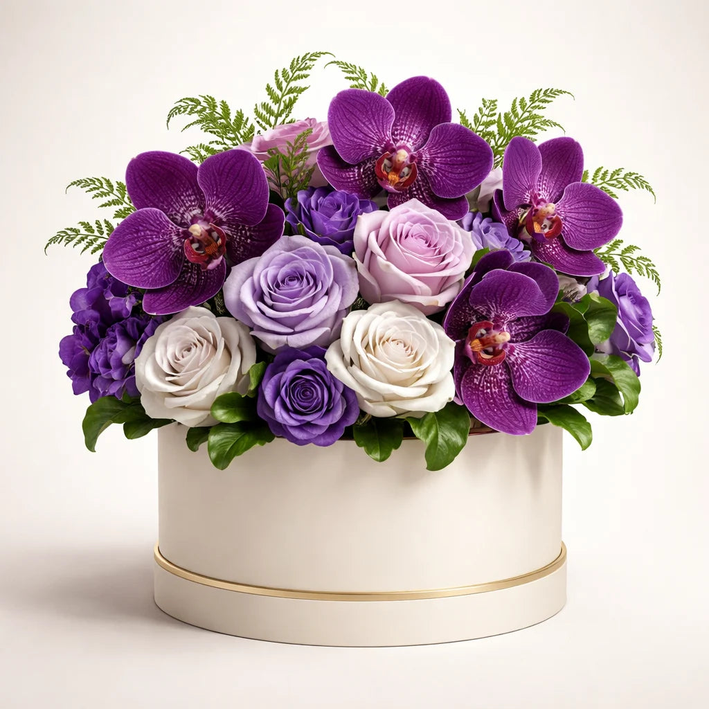 Royal Purple Orchid Flower Box