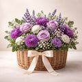 Royal Purple Flower Basket