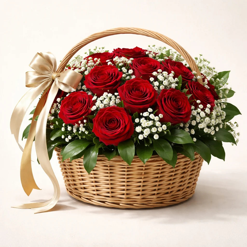 Red Rose Gift Basket