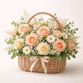 Peach Garden Flower Basket