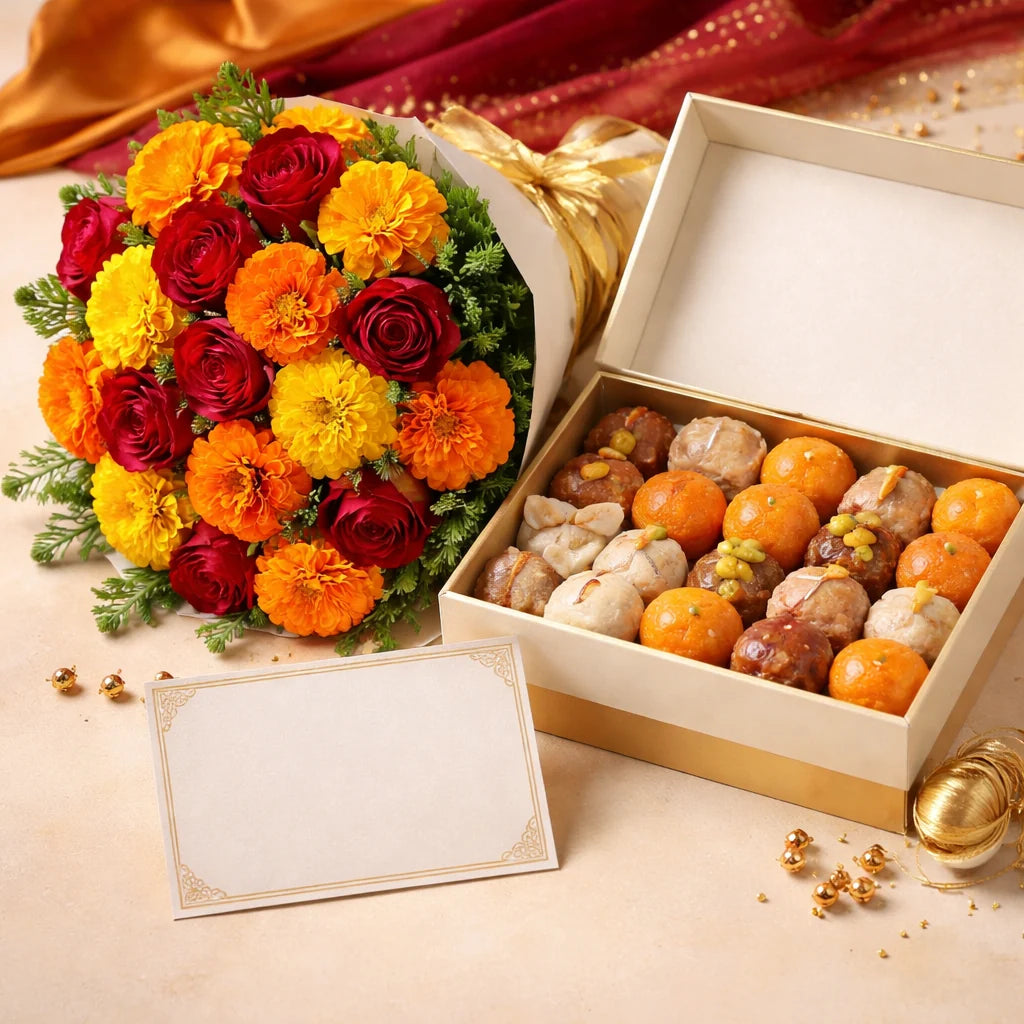 Marigold and Mithai Festive Combo