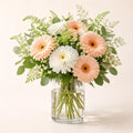 Peach Gerbera Flower Vase