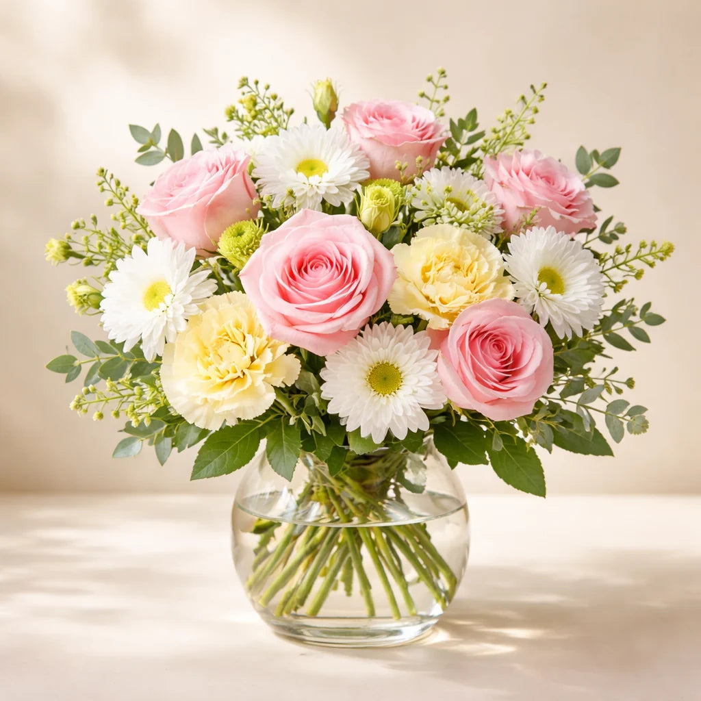 Mixed Seasonal Flower Vase
