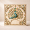 Peacock Inspired Lippan Panel