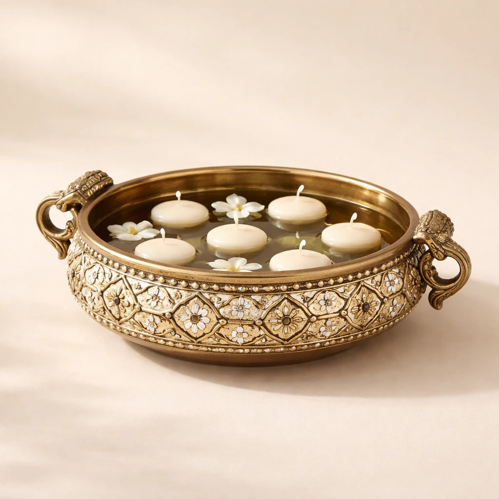 Metal Urli Candle Holder