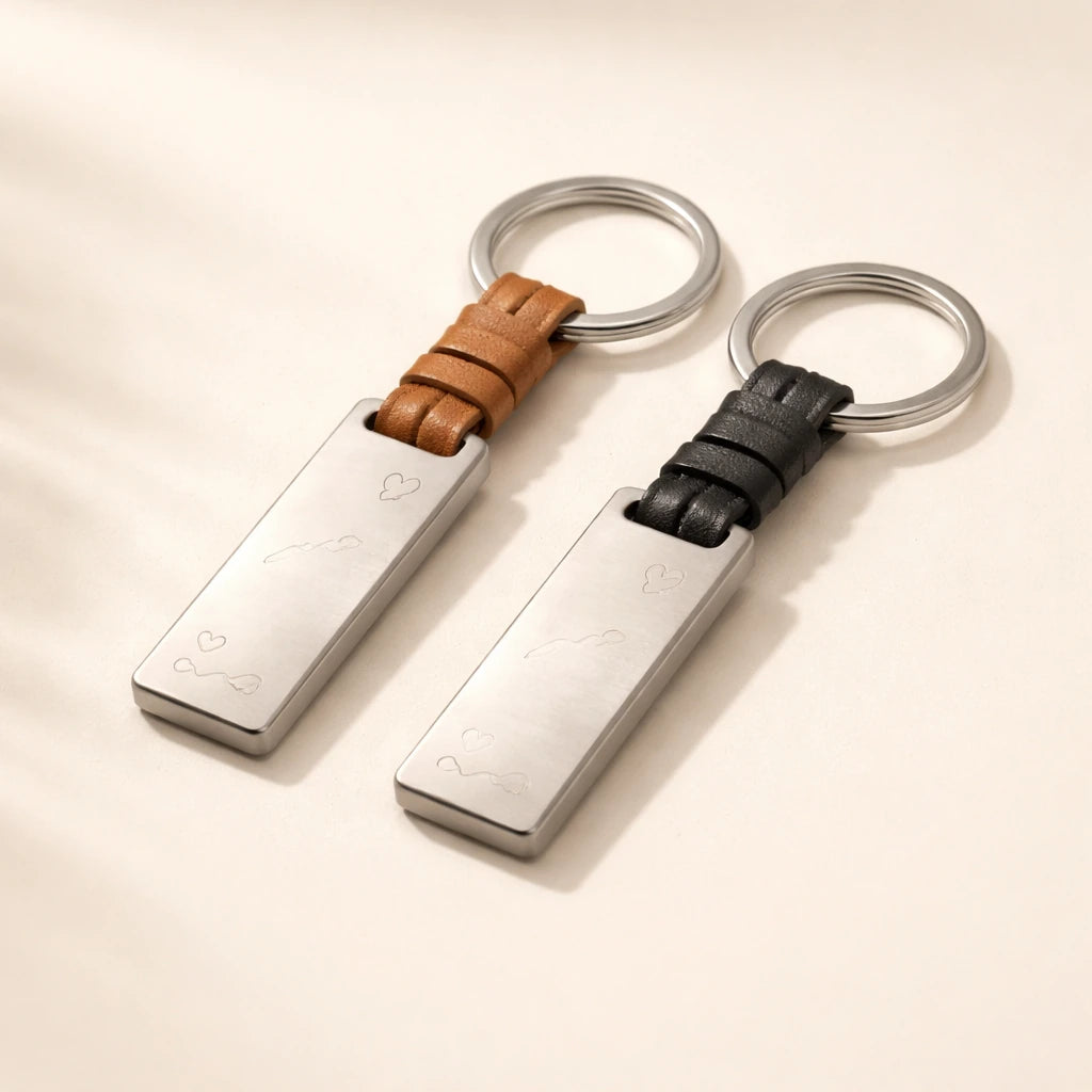 Personalised Couple Keychain Set
