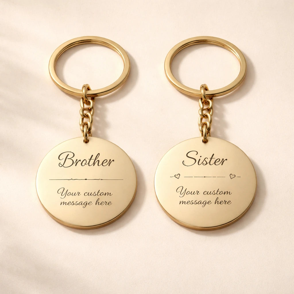 Personalised Sibling Keychain