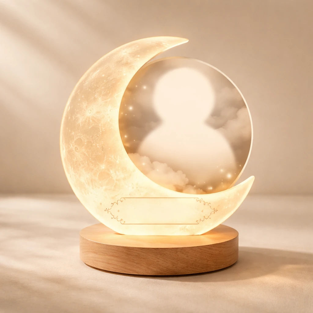 Personalised Moon Theme Photo Lamp