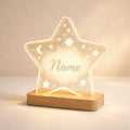 Personalised Star Theme Name Lamp