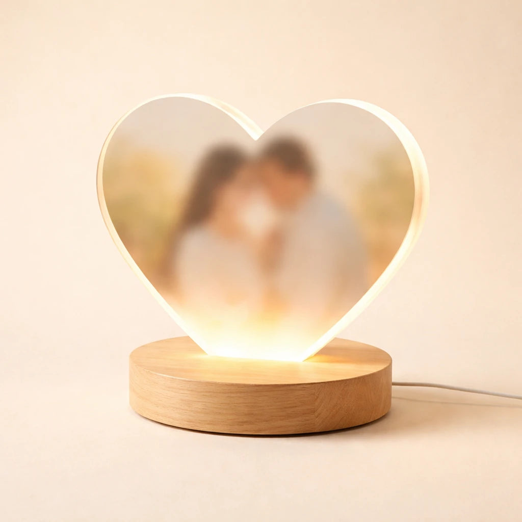 Personalised Heart Photo Lamp
