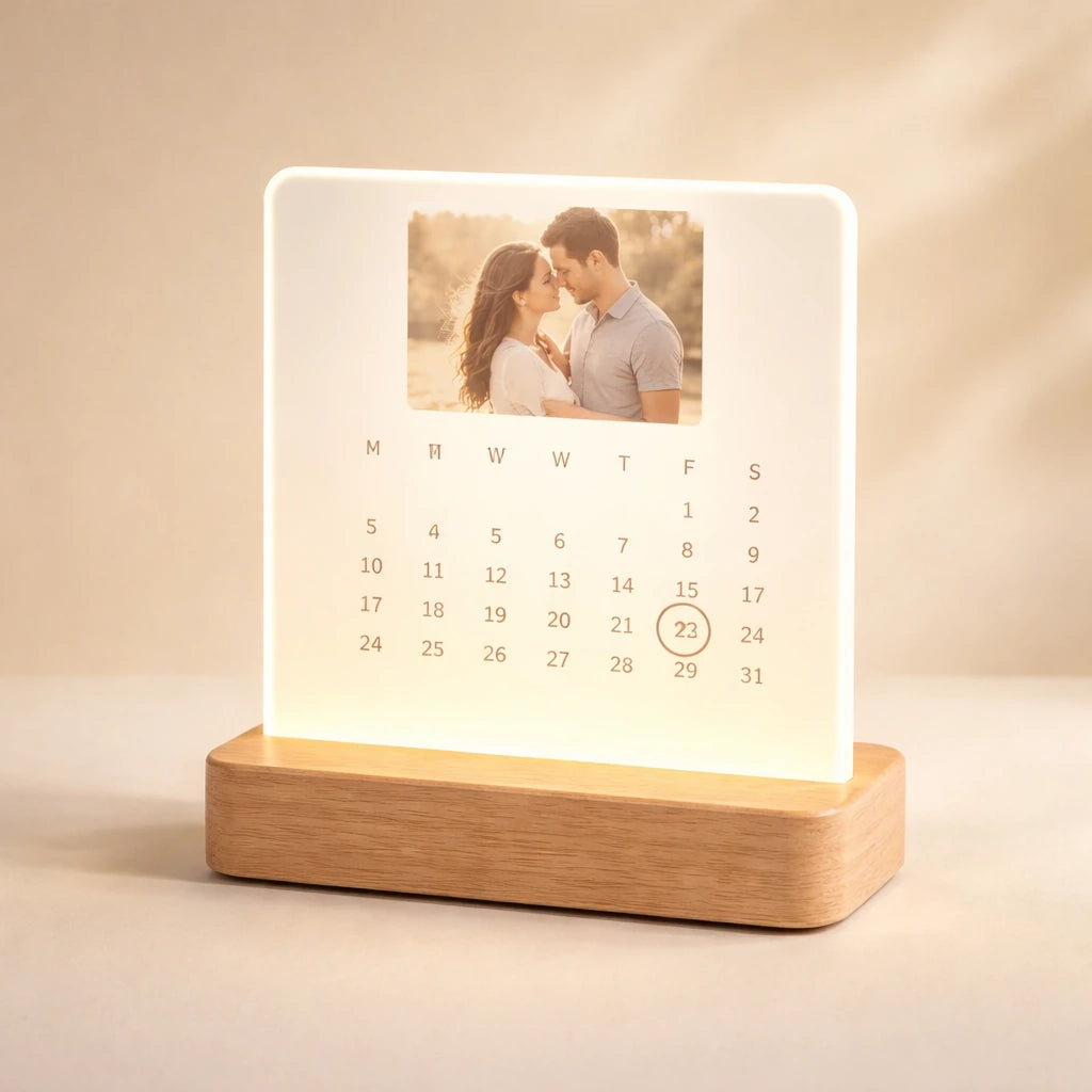 Personalised Calendar Date Lamp