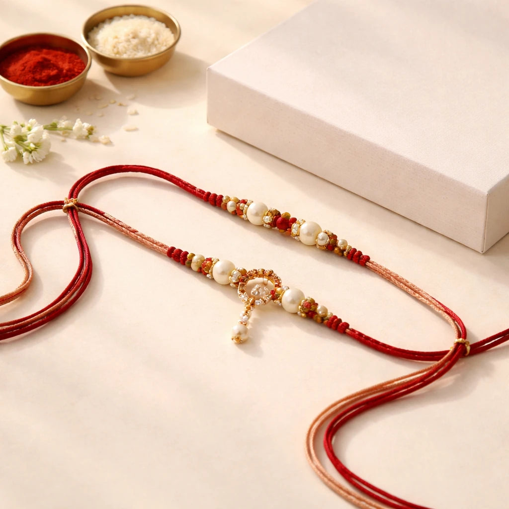 Minimal Bhaiya-Bhabhi Rakhi Pair