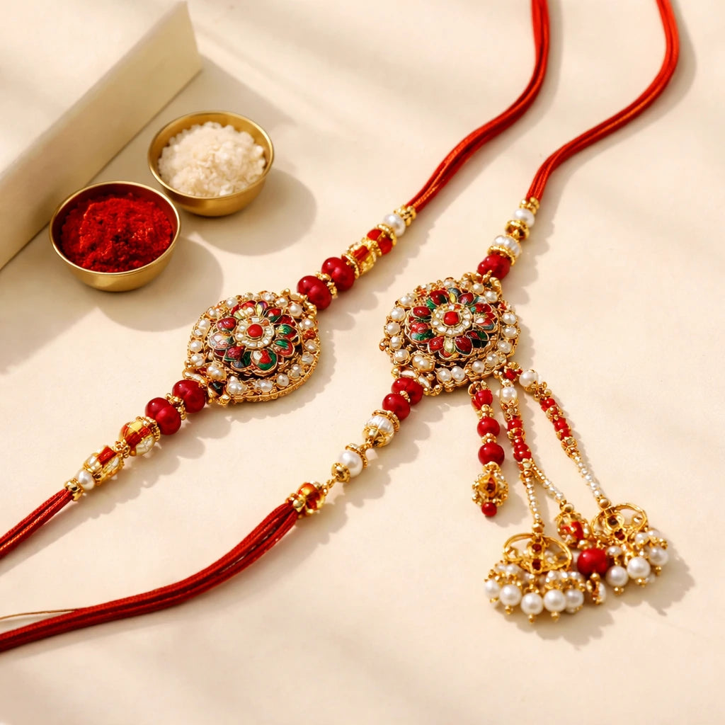 Premium Layered Bhaiya-Bhabhi Rakhi