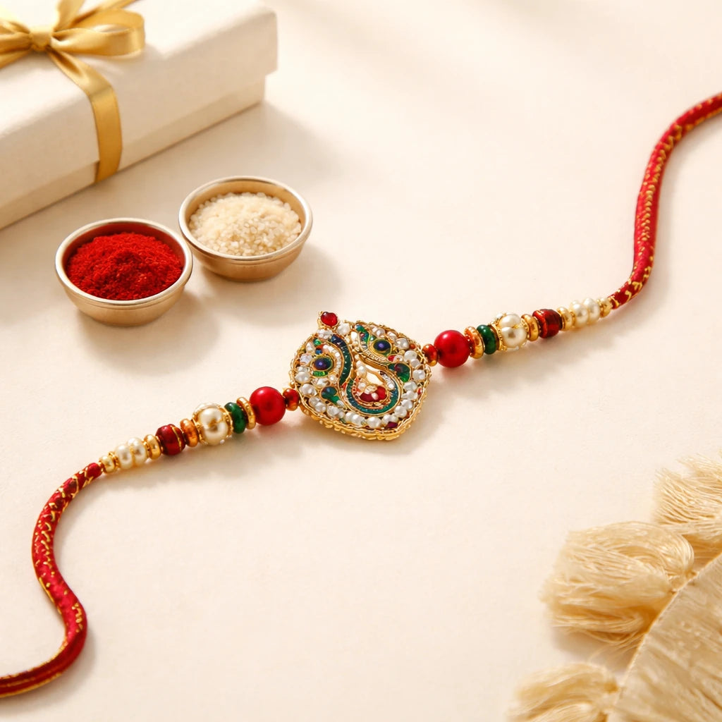 Meenakari-Style Designer Rakhi