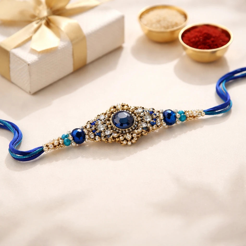 Royal Blue Designer Rakhi