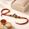 Peacock Motif Designer Rakhi