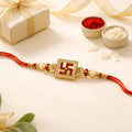 Swastik Motif Designer Rakhi