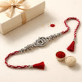 Silver-Tone Designer Rakhi