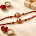 Auspicious Motif Rakhi Set