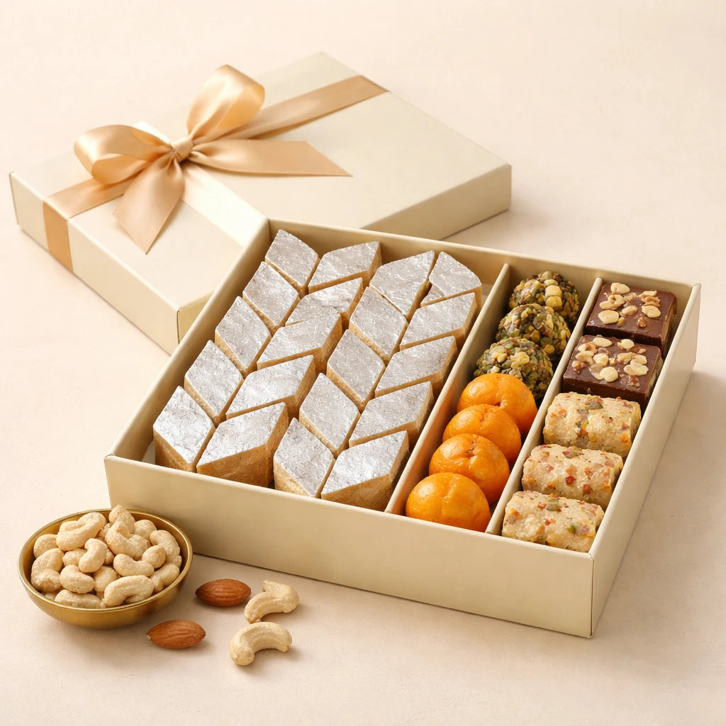 Kaju Katli Style Sweet Box